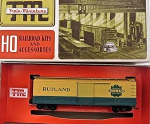 HO Train Miniature 8051 Built 40' Rutland "Green Mountain Gateway" Wood Box Car - Picture 1 of 7
