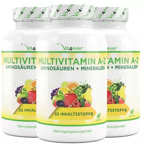 3x 365 Multivitamin A-Z Tabletten (vegan) Vitamine + Mineralien 32 Wirkstoffe