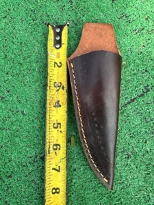 Custom Handmade 5”Fixed Blade Knife Leather Sheath Scout Holster EDC Knife Case - Picture 1 of 2