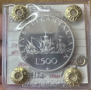 REPUBBLICA ITALIANA 500 LIRE CARAVELLE 1970 sigillata FDC SUBALPINA - Foto 1 di 3