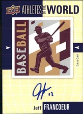 2011 Upper Deck World of Sports Athletes of the World Autographs Jeff Francoeur