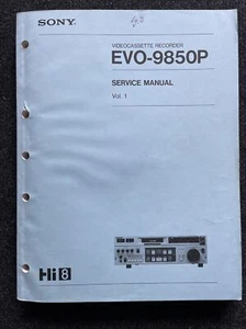 SONY EVO-9850P Hi8 / Video8 Service Manual Anleitung für Reparaturen - very rare - Bild 1 von 6