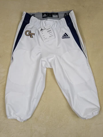 Adidas Georgia Tech Men's Football Pants, White, Size Large, NEW Style# AD00216M Cover