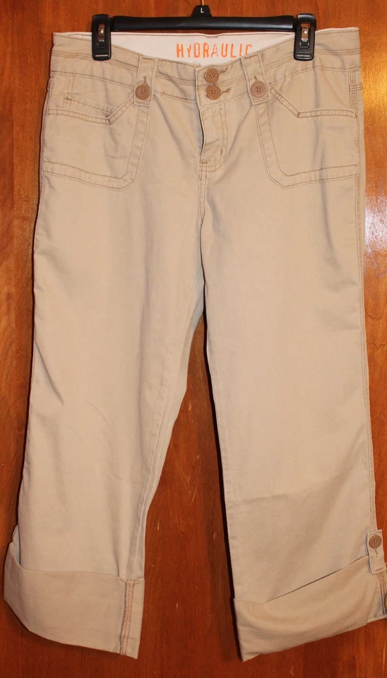 PANTALONES TOBILLEROS HIDRÁULICOS Talla 9/10 con puños (caqui; entrepierna 24,5") perfectos Foto 1 de 1