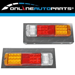 LH+RH 12V LED Tray Back Taillights Pair for Toyota Landcruiser/Hilux Cab Chassis - Picture 1 of 8