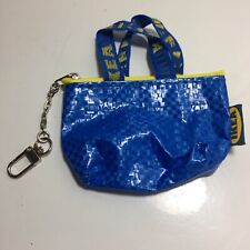 IKEA Change Purse Coin Money Key Holder ZIPPER Mini Blue Bag Knolig FRAKTA