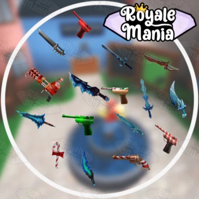 Roblox Murder Mystery 2 MM2 Christmas Bundle Godly Knifes and Guns