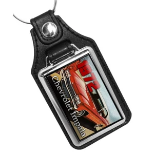Llavero de cuero sintético compatible con el clásico 1972 Chevy Impala Muscle Car Designs - Imagen 1 de 4
