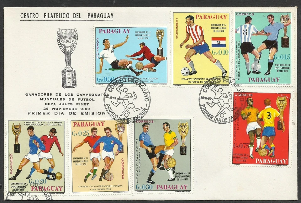FÚTBOL PARAGUAY Mundial 1962/70 FDC Fútbol Foto 1 de 1