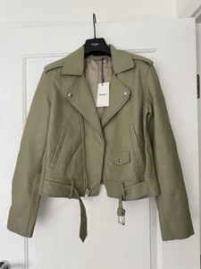 New Designer Leather Jacket By Theory Size S - Picture 1 of 6