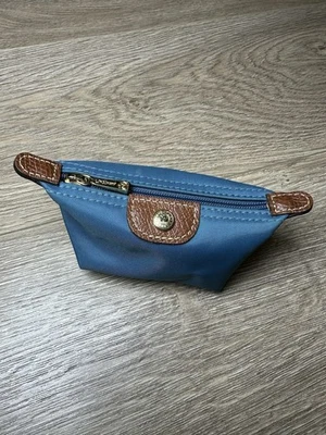 Longchamp Le Pliage Nylon Monedero Bolsa Azul Claro Foto 1 de 4
