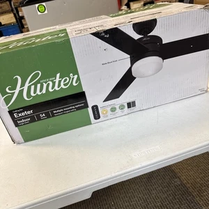 Hunter Exeter 54” 3-Blade Indoor / Outdoor Ceiling Fan,New,Factory Sealed. - Picture 1 of 2