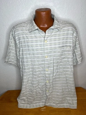 Camisa Para Hombre Tommy Bahama Relax S/S Botón Frontal Seda XL Extra Grande Rayas Seda Foto 1 de 4