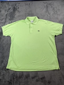 Lacoste Polo Shirt Mens 3XL Lime Green Classic Pique Crocodile Logo Embroidered - Picture 1 of 12