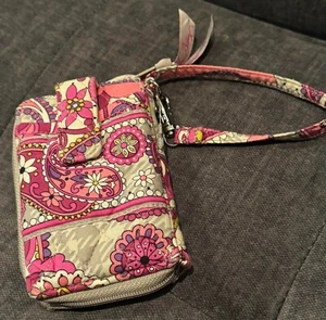 Vera Bradley Wristlet with Phone Holder- Pink Paisley - Picture 1 of 2