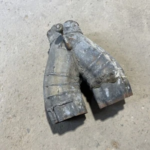 Vintage Galvanized Gutter Spout Pipe Diverter 4” Salvage Downspout Rain Barrel - Picture 1 of 7