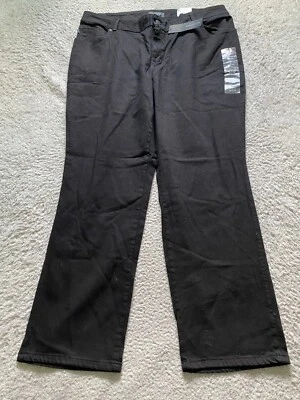 Lee Women Relaxed Mid-Rise Straight Jeans Black Size 20W (40 x 31) - Image 1 of 4