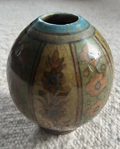 Antike Vase Steingut Iznik Qajar Dynastie Persien mit Blumendekor, 19 Jh. - Bild 1 von 15