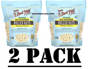 2 PACK - Bob's Red Mill Organic Old Fashioned Rolled Oats 32 oz Each EXP: 2026 - Picture 1 of 5