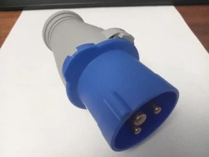 NEU MK K9001 BLAU 16A 2P+E 240V Kommando Stecker Wohnwagen Abschleppen Generator - Bild 1 von 2