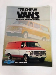 1978 Chevy Vans Sportvans Caravans Nomads Sales Brochure Catalog/ Amazing Shape - Picture 1 of 11