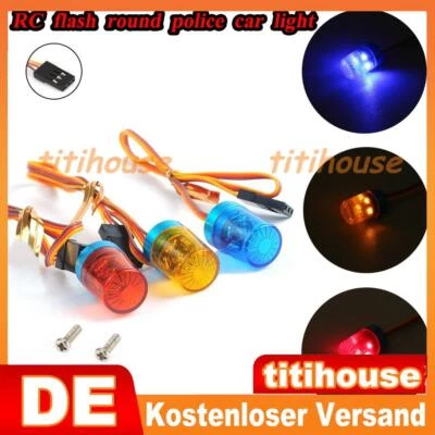 RC LED Warnleuchte Rundumleuchte Rundumlicht Lampe 5 LED Aluhalterung RC Auto - Bild 1 von 4