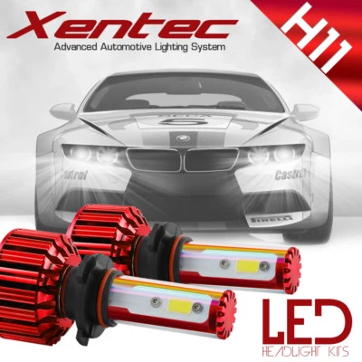 Kit de faróis XENTEC LED HID H11 branco para 2007-2016 Chevrolet Silverado 2500 HD - Imagem 1 de 4