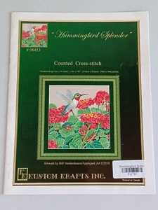 Kustom Krafts HUMMINGBIRD SPLENDOR Cross Stitch Pattern Chart Booklet 98453 Used - Picture 1 of 5