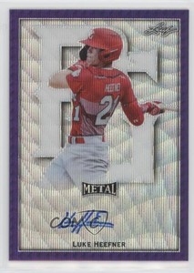 2020 Leaf Perfect Game All-American Classic Purple Wave /8 Luke Heefner Auto
