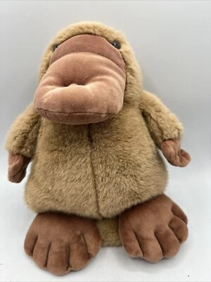 Vintage 1987 Manhattan Toy Company Platypus Plush 8” Brown Stuffed Animal - Image 1 of 4