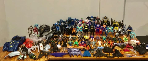 Massive Vintage Batman Kenner Lot: 55 Action Figures & 60 Accessories, 80s & 90s Cover
