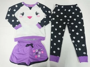 New with Tag Saint Eve Kids Girls 3 Piece Pajama Set Loungewear Flame Resistant - Picture 1 of 11