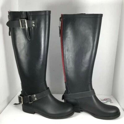 Steve Madden Tsunamii Rain Boots Black Size 5 — 第 1/4 张图片