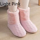 Women Knitted Faux Fur Indoor Floor Shoes Warm Fleece Lined Flat Boots Slippers