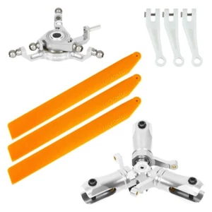 Microheli CNC Triple Orange Plastic Blades Conversion Set - BLADE INFUSION 120 - Picture 1 of 2