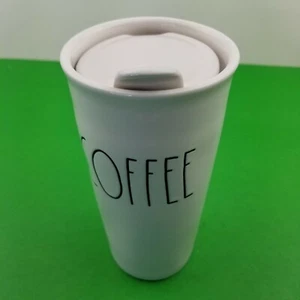 Rae Dunn “COFFEE”, Coffee Travel Mug Tumbler Ceramic with Lid - Picture 1 of 5