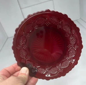 Avon 1876 Cape Cod Collection Ruby Red Desert? Saucer? Plate 5.75" Diameter READ - Picture 1 of 7