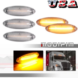 5 luces marcadoras de espacio libre LED amarillas para el Freightliner Cascadia 2008-up - Imagen 1 de 10