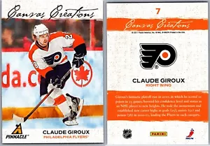 11-12 PINNACLE CANVAS CREATIONS - CLAUDE GIROUX #7 PHILADELPHIA FLYERS - Picture 1 of 1