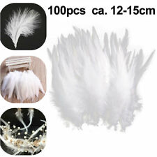Weiß Federn zu 100 Stück 12-15cm zum Basteln,Verzieren, Dekorieren für Kinder