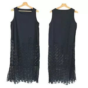 Moyuru schwarz lasergeschnitten ärmellose Tunika Kleid S/M - Bild 1 von 5