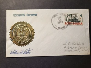 Ship USC&GSS SURVEYOR Naval Cover 1962 GOLD FOIL SIGNED Cachet POINT HOPE ALASKA - Picture 1 of 2