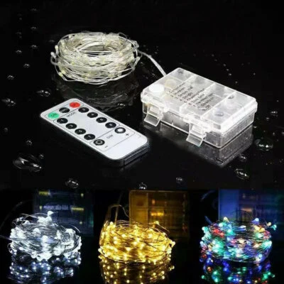 10M - 1M 8 Modes Fairy String Lights Battery Operated With Remote Timer Control - Image 1 of 4