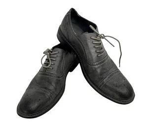 Perry Ellis Portfolio Bryant Men's Dark Gray Wingtip Oxford Shoes. Size 11 - Picture 1 of 6