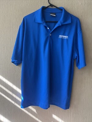 Brinks Security Company Employee Uniform Shirt Blue Sz large nike company - Image 1 of 4
