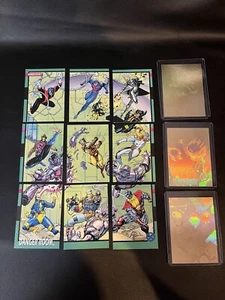 X-MEN 1992 MARVEL IMPEL TRADING CARDS 3 HOLOGRAMs + Puzzle Wolverine Jim Lee - Picture 1 of 5