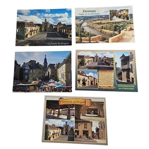 Lot Of 5 Vintage French Postcards Villefranche Du Périgord Domme Dordogne - Picture 1 of 2