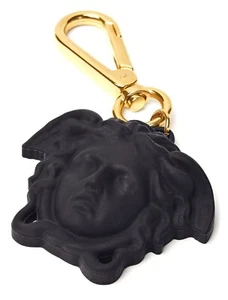 VERSACE Italia La Medusa Diseñador Silicona Llavero Cadena Dije Negro ¡NUEVO CON ETIQUETAS! - Imagen 1 de 24