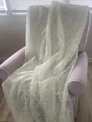 Shabby Boudoir Bohemio Encaje Rosas Satinado Cabezal Delicioso 84X67 De Colección 2 Paneles Foto 1 de 4