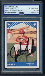 1983 TCMA Albuquerque Dukes Jack Fimple XRC signed auto autograph PSA/DNA rare - Picture 1 of 2
